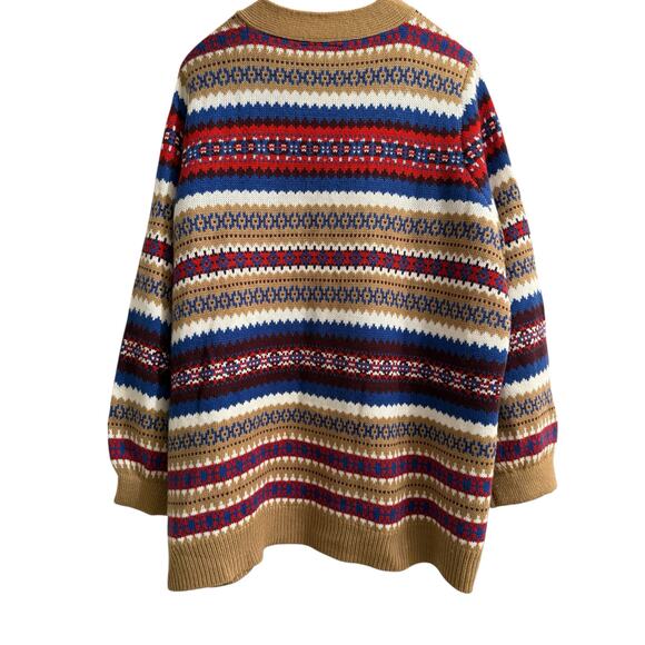 Lane Bryant Fair Isle Cardigan Button Up Sweater 22/24 Acrylic Academia Cozy - Picture 9 of 9